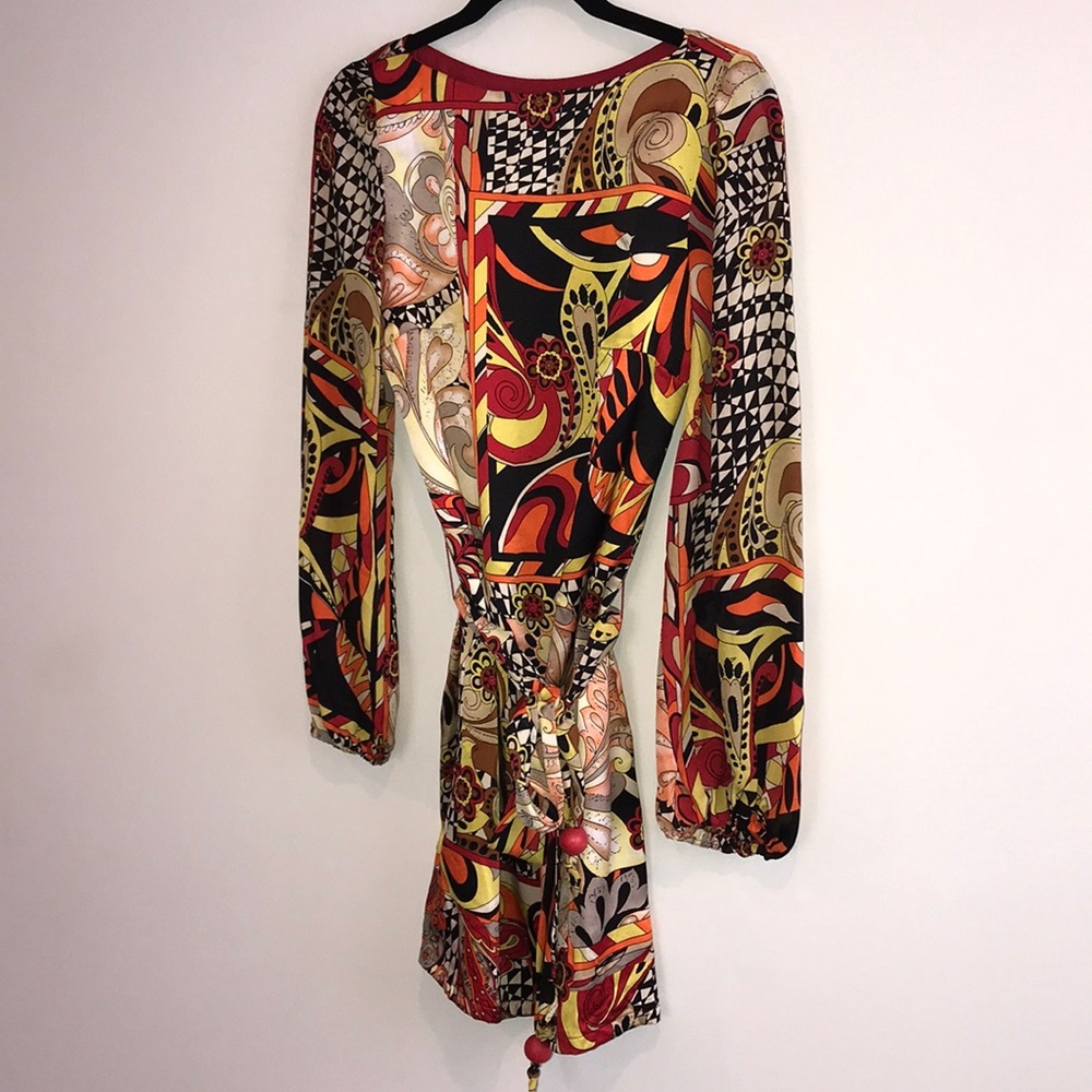 Single dress Abstract silk dress